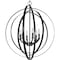 Progress Lighting Equinox Collection Black Six-Light Sphere Pendant P3889-31 - alternate 1